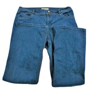 LEI Sophia Womens 29 Jeans Blue Denim Hipster Hip Hugger Mid Rise Boot Cut